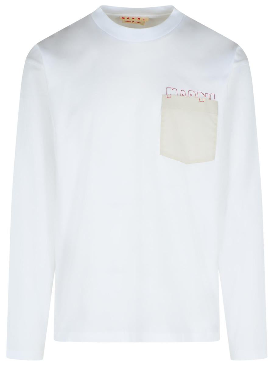 Marni Vit Bomulls-T-shirt