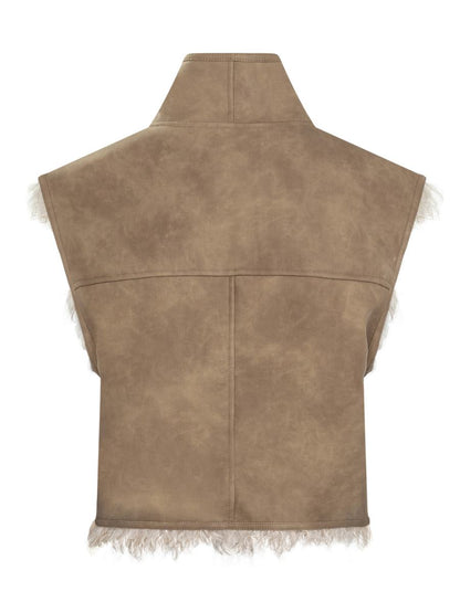 Isabel Marant Étoile Shearling Väst med hög krage Isabel Marant Étoile