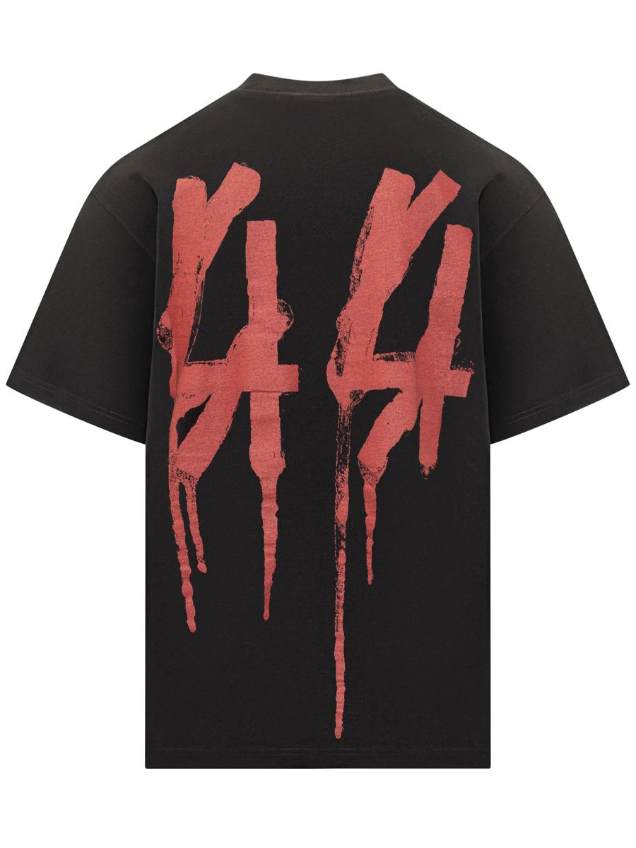 M44 Label Group 44 Label Group T-shirt Svart Logo Röd Herr