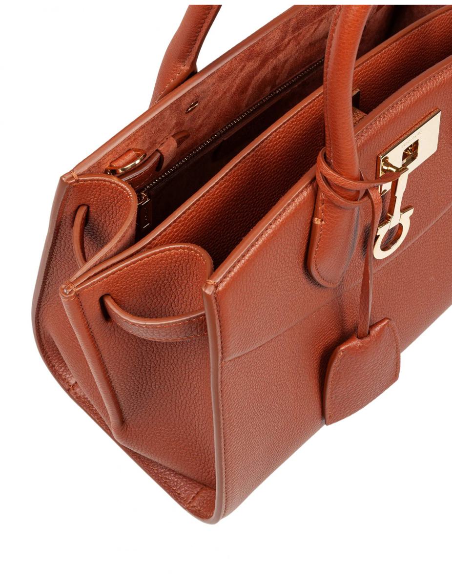 Salvatore Ferragamo hamrad läderhandväska