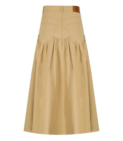 Ganni Beige Midikjol