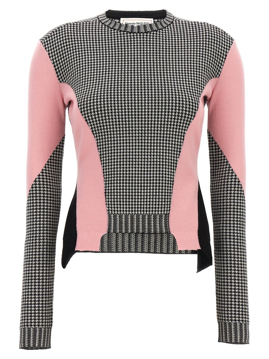 Alexander McQueen hundtandsmönstrad tröja