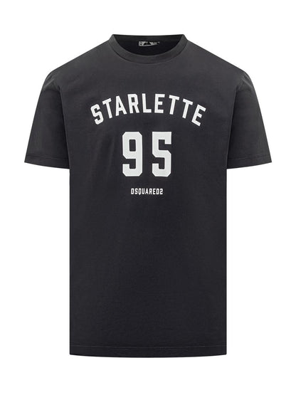 DSQUARED2 Svart Starlette 95 T-shirt med Dsquared2-logotyp