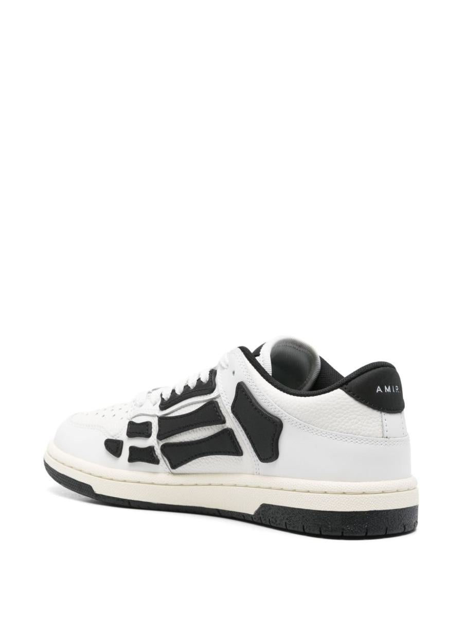 Amiri vita lädersneakers med svarta detaljer