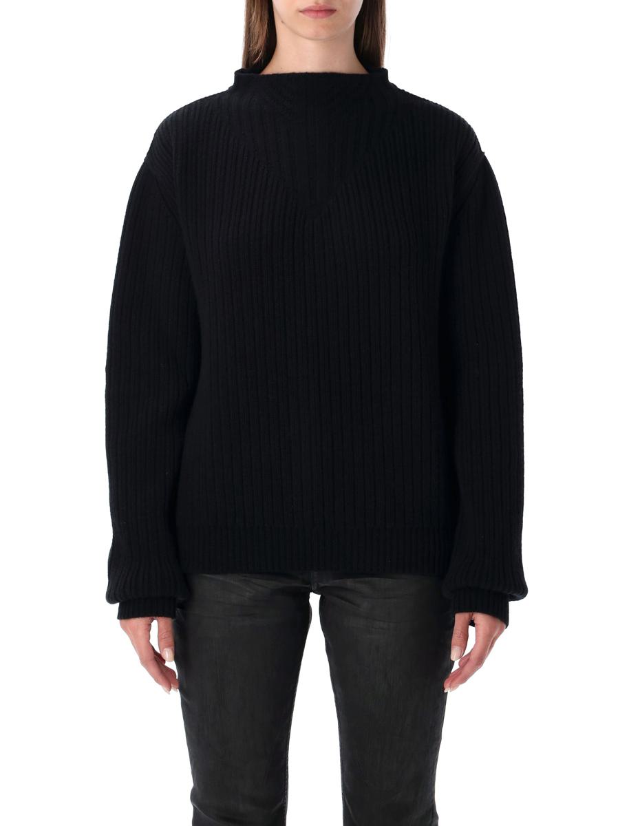 Rick Owens Al svart kraftig ulltröja