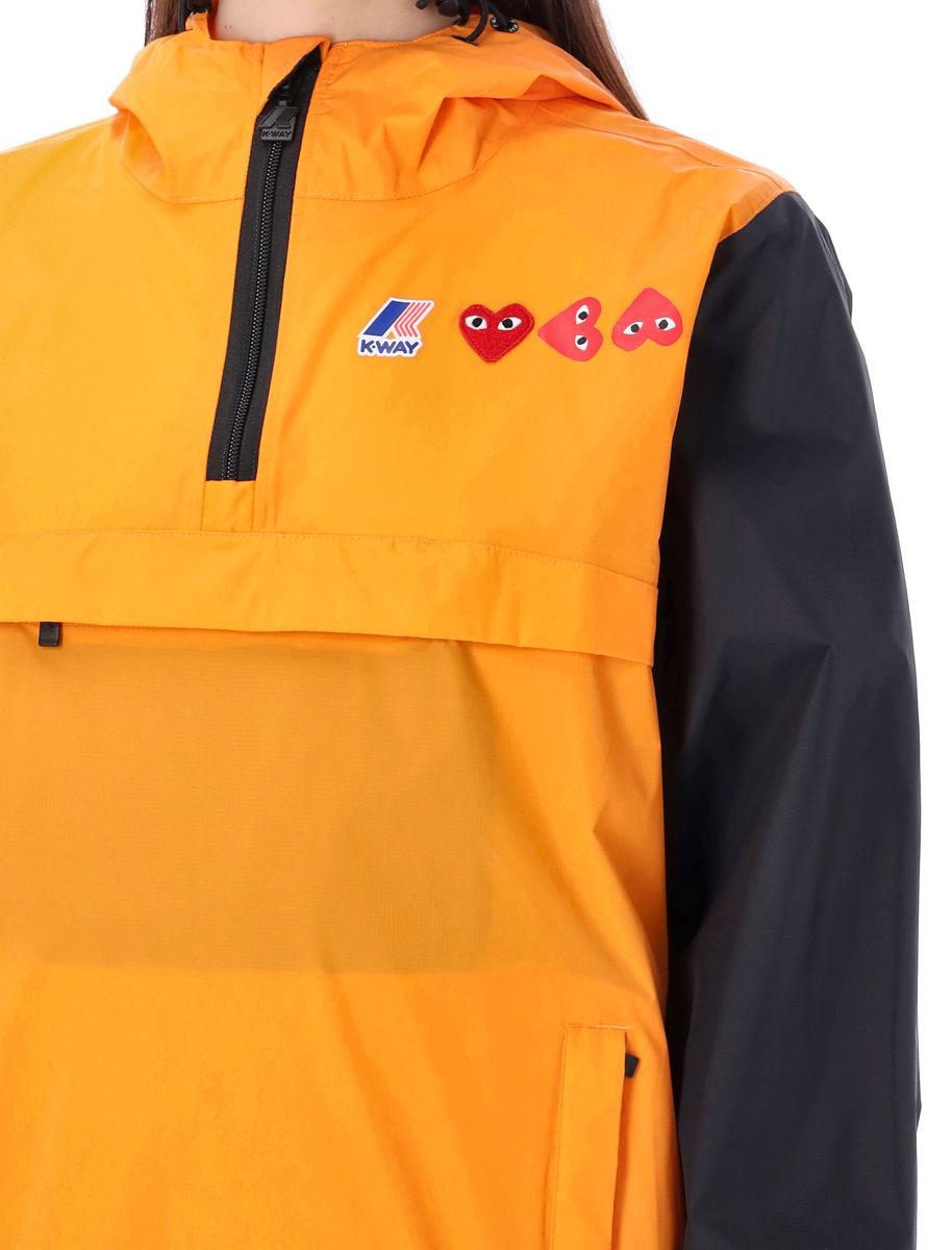 Comme Des Garçons Play Bicolor Vattentät Huvjacka