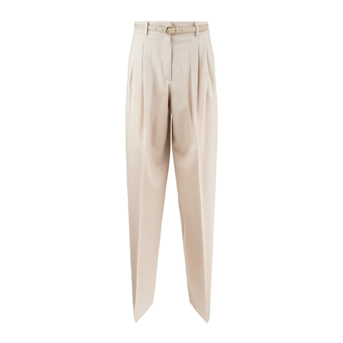 Max Mara Naturliga Ullstickade Byxor