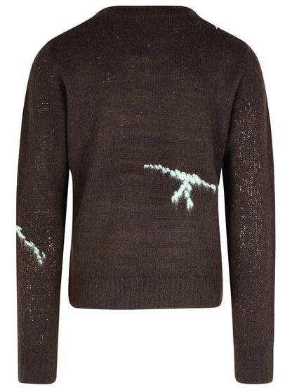 Dries Van Noten Brun ullblandningströja
