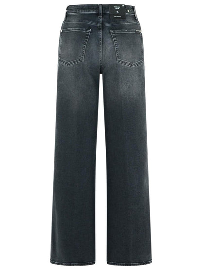 7 For All Mankind svarta jeans i bomullsblandning