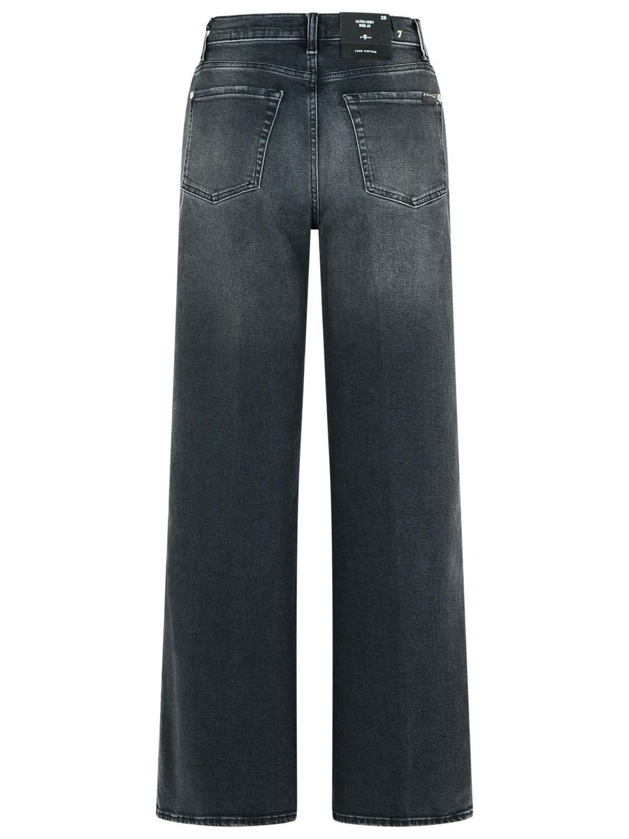 7 For All Mankind svarta jeans i bomullsblandning