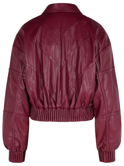Rotate Birger Christensen Burgundy Polyester Bomberjacka