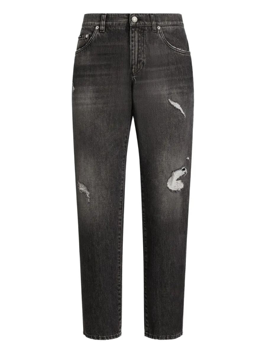 Dolce &amp; Gabbana raka jeans med sliten effekt
