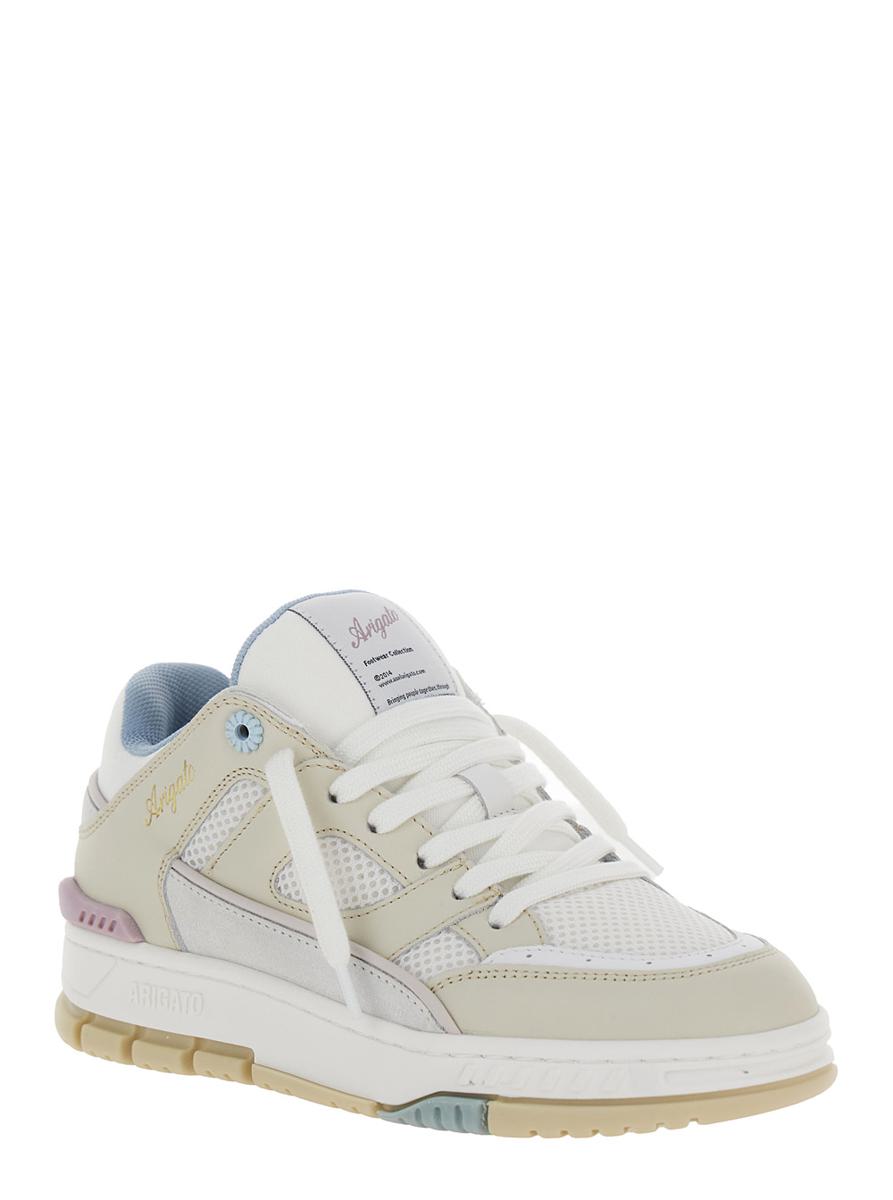 'Area Lo' Vita och flerfärgade sneakers med logotypdetalj i läderblandning för kvinnor
