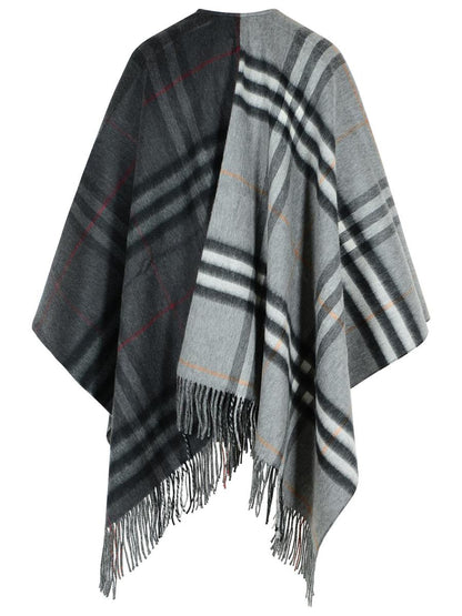 Burberry grå kashmirblandad kappa