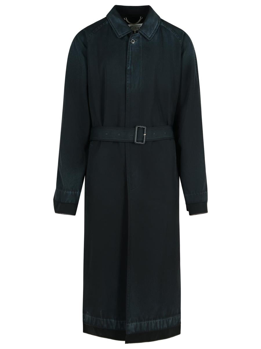 Maison Margiela svart trenchcoat i ull från Maison Margiela