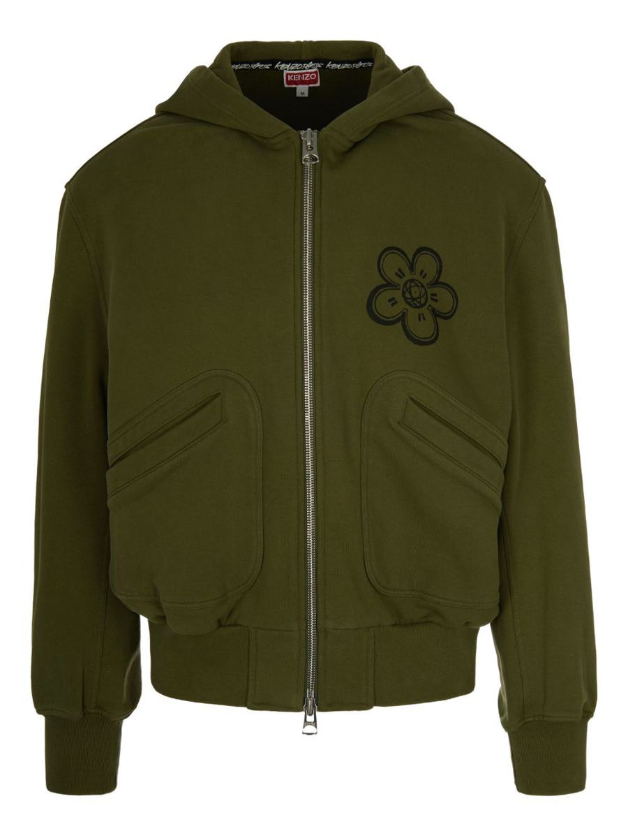 Kenzo Futura Logo Hoodie med Dragkedja