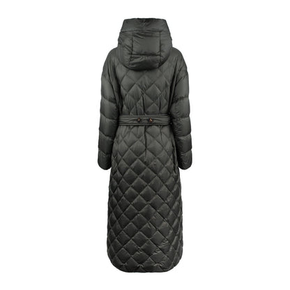 Max Mara Lång Rhombus Dunjacka Med Huva