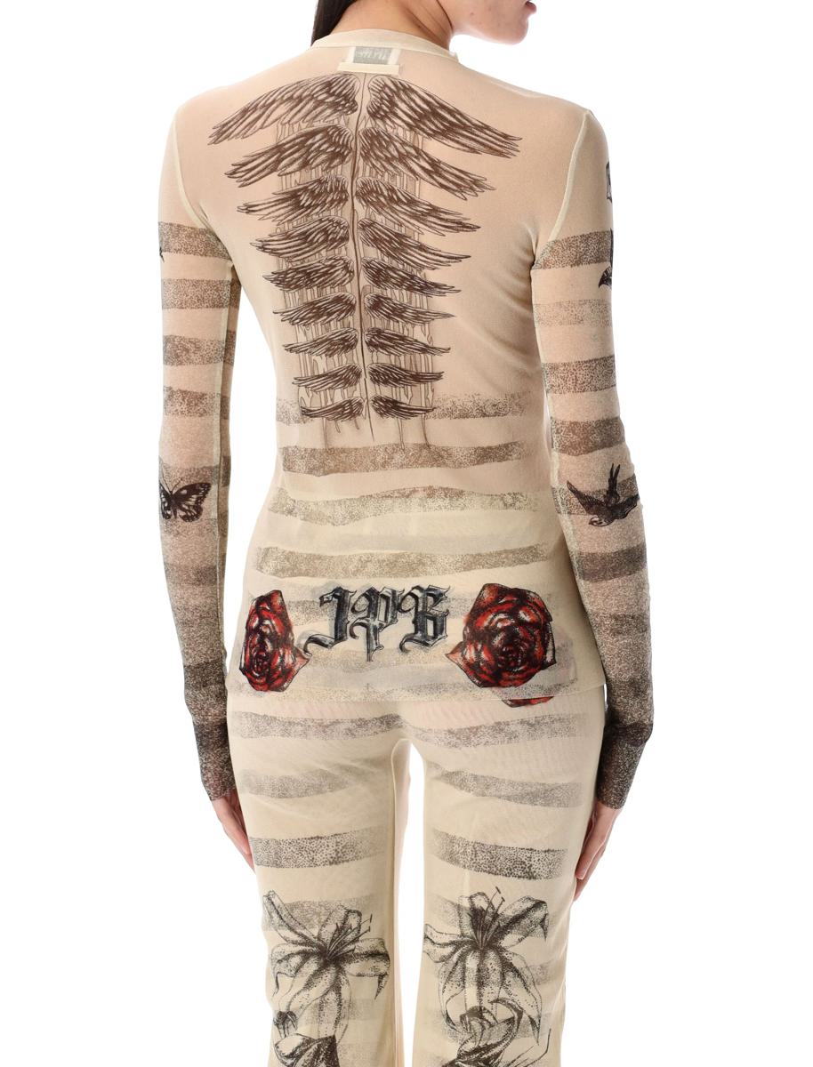 Jean Paul Gaultier Mesh Tatoo Mariner Topp