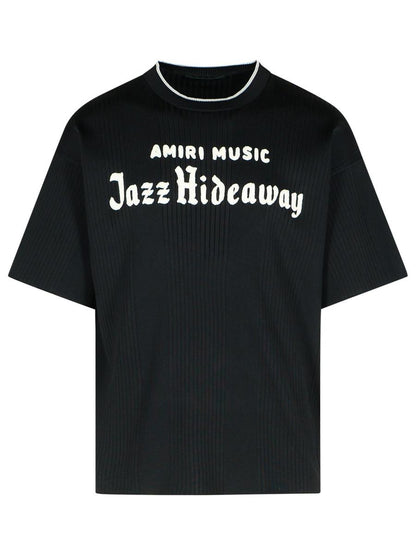 Amiri 'Jazz' svart t-shirt i viskosblandning