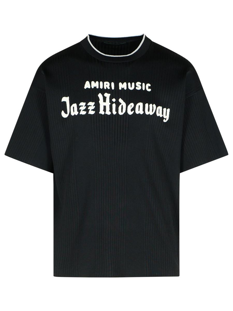 Amiri 'Jazz' svart t-shirt i viskosblandning