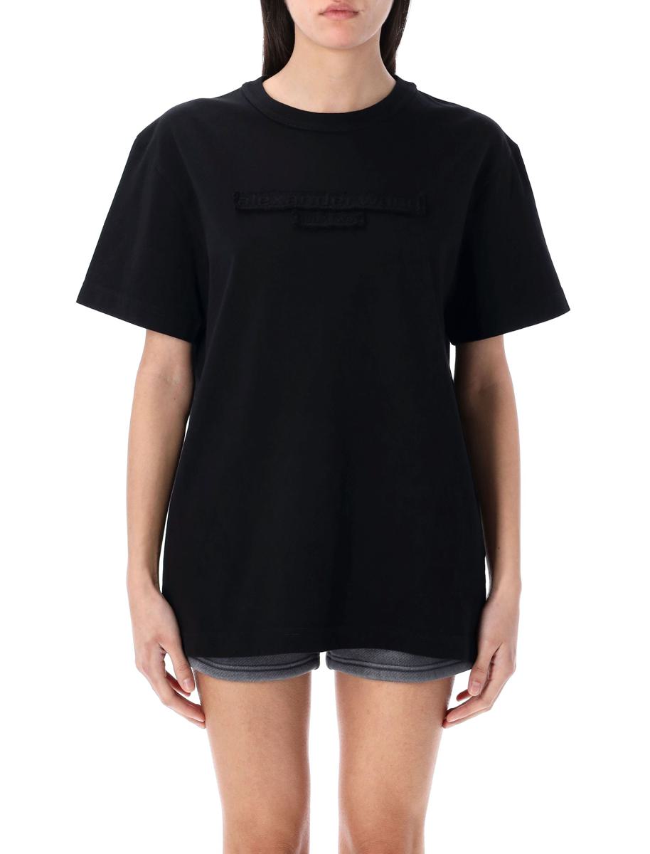 Alexander Wang t-shirt med sliten logotyp