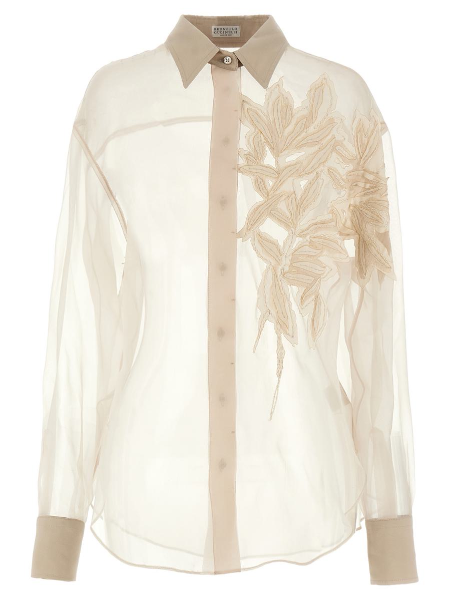 Brunello Cucinelli 'Flora Appliqué' skjorta