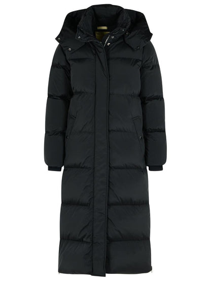 Woolrich 'Kelly' lång svart dunjacka i polyamidblandning