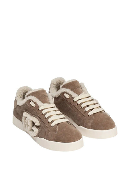 Dolce &amp; Gabbana mockasneakers med fårskinnsfoder