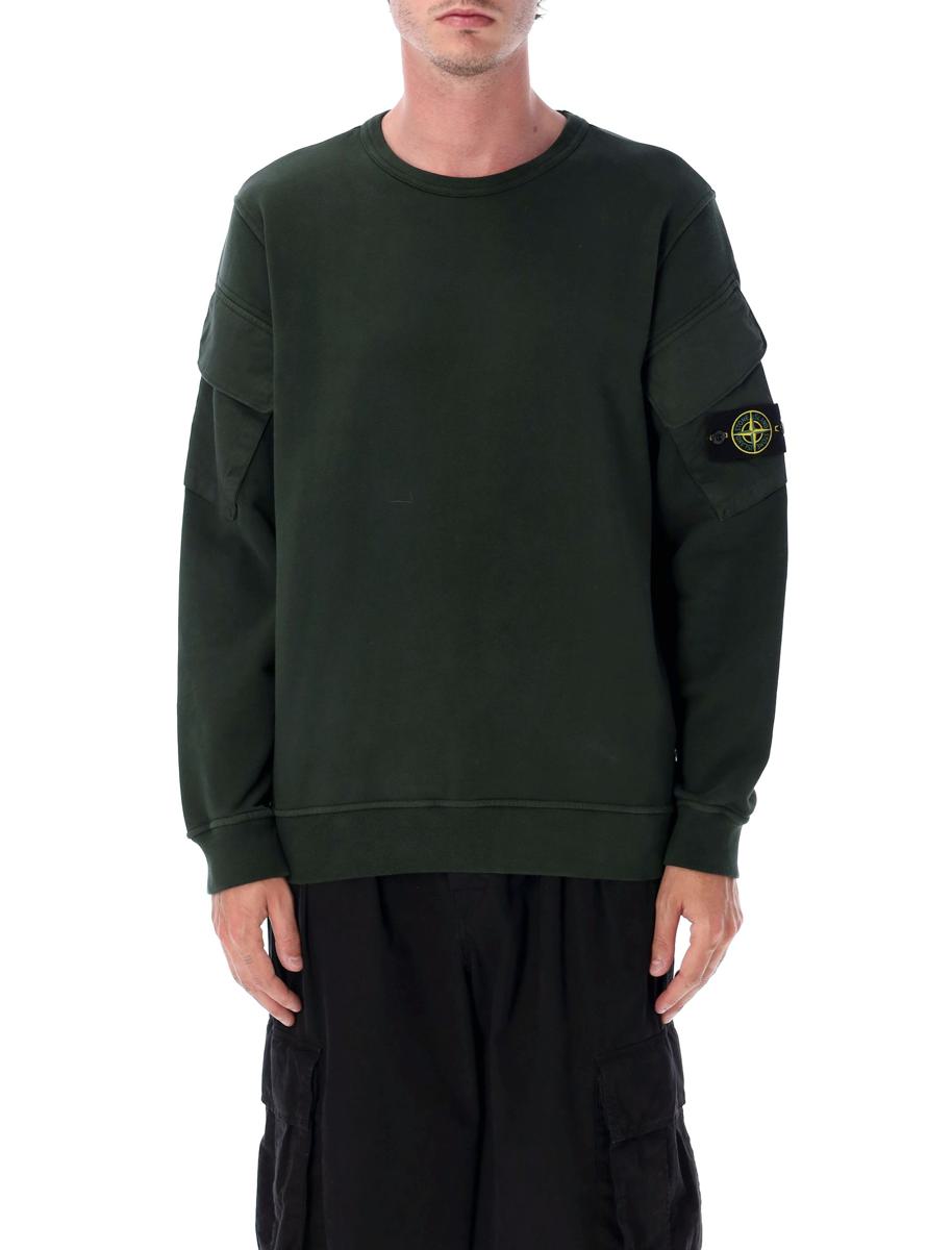 Stone Island borstad ekologisk bomullströja
